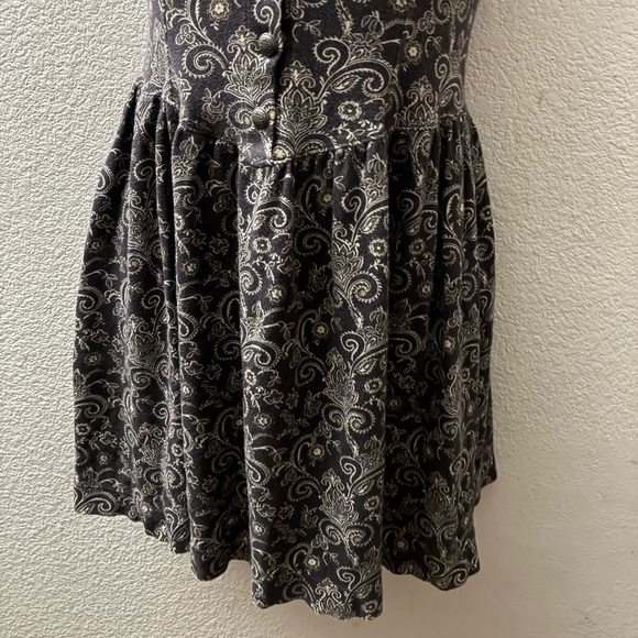 Free People Ponte de Roma Brown Paisley Floral Skater Dress S - Picture 5 of 13